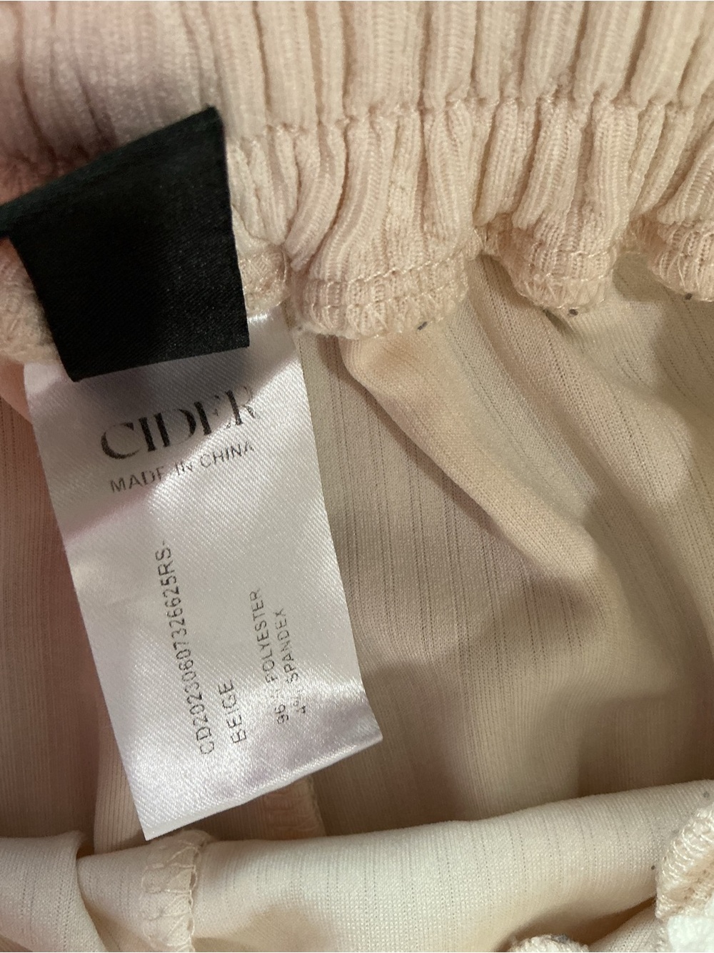 Cider Wide-Leg Ribbed Drawstring Pants - Picture 3 of 5